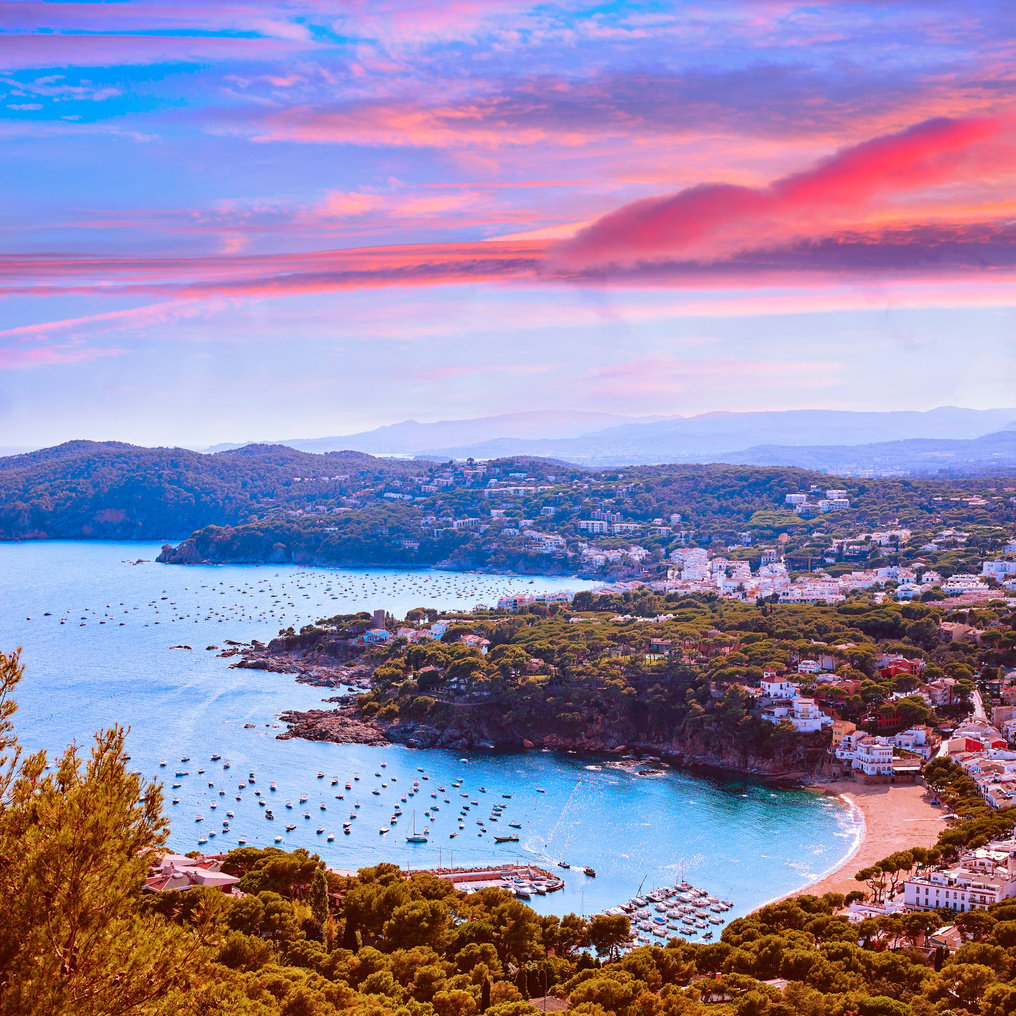 Costa Brava Calella Aerial View Girona Catalonia